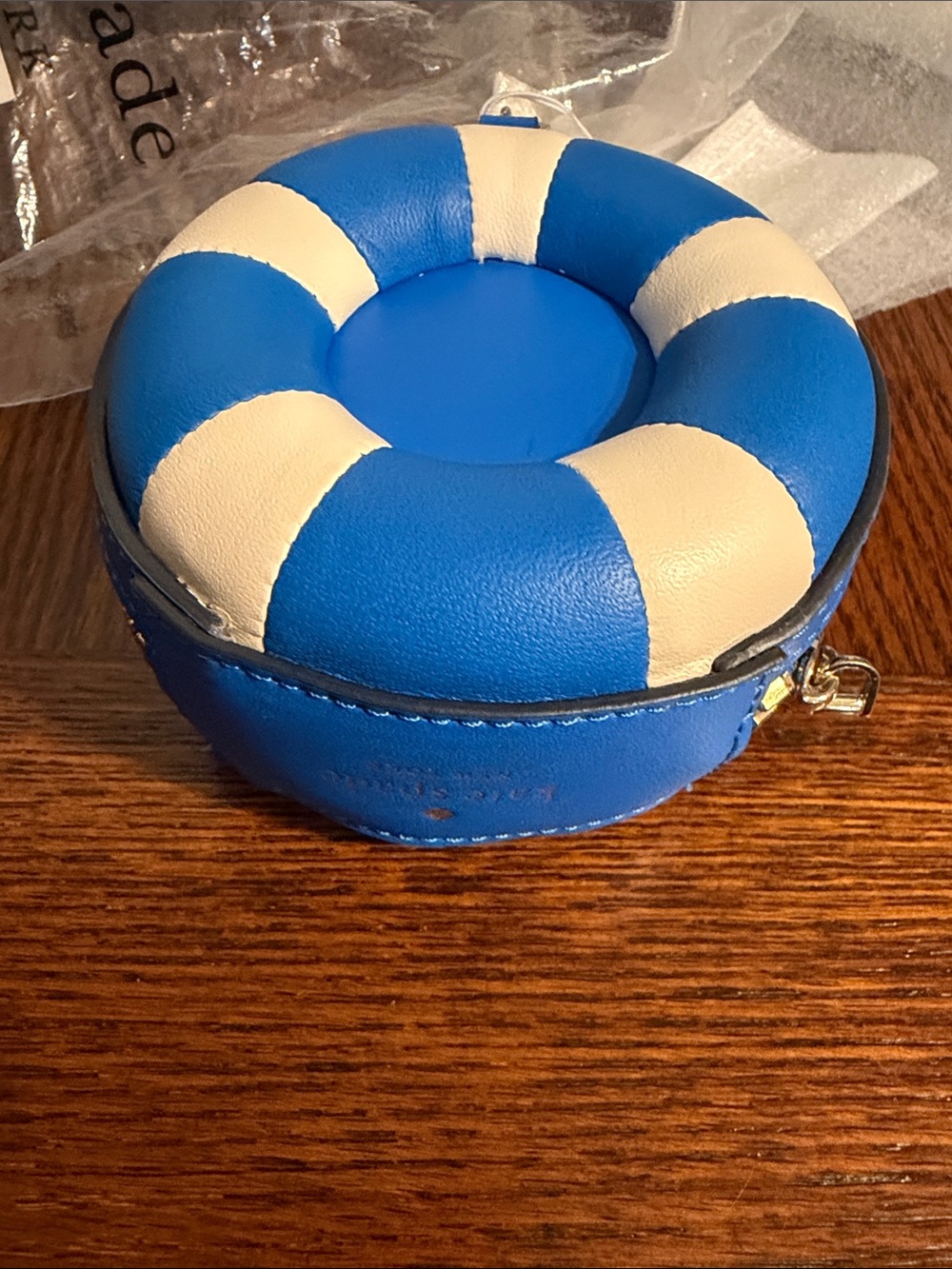 kate spade Blue and Cream Life Ring Coin Purse